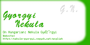 gyorgyi nekula business card